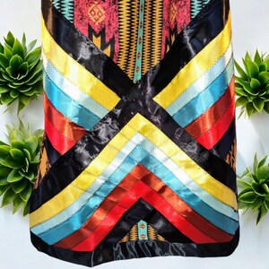 Native American Ribbon Skirt Ribbons Wrap Her Tribal Brown Ribbon Skirt ...