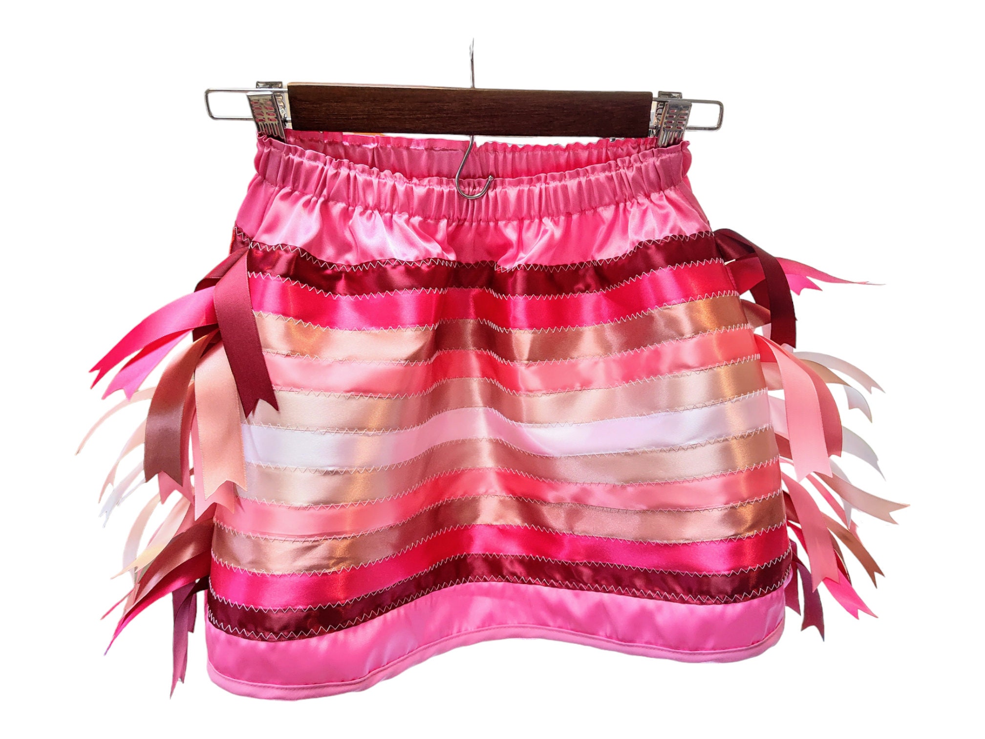 Native American Cherry Blossom Girls Ribbon Skirt Girls Pink