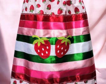 Strawberry Ribbon Skirt Native American Ribbon Skirt Strawberry