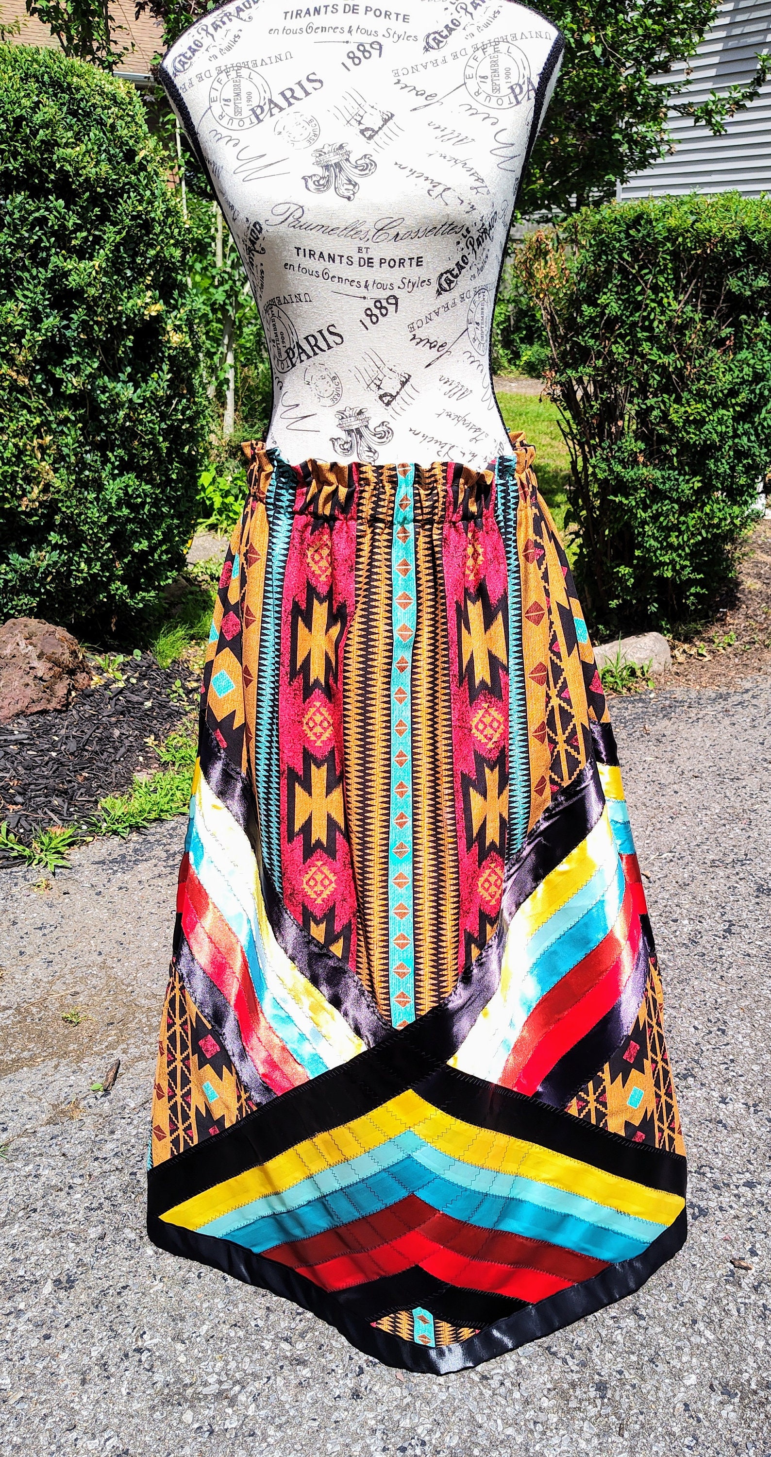 Native American Ribbon Skirt Ribbons Wrap Her Tribal Brown