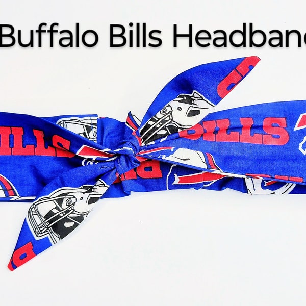 NFL Buffalo Bills Headband includes a Free Matching Scrunchie, Buffalo Bills Tupac Inspired Headband, NFL Headband, Buffalo Bills Headband