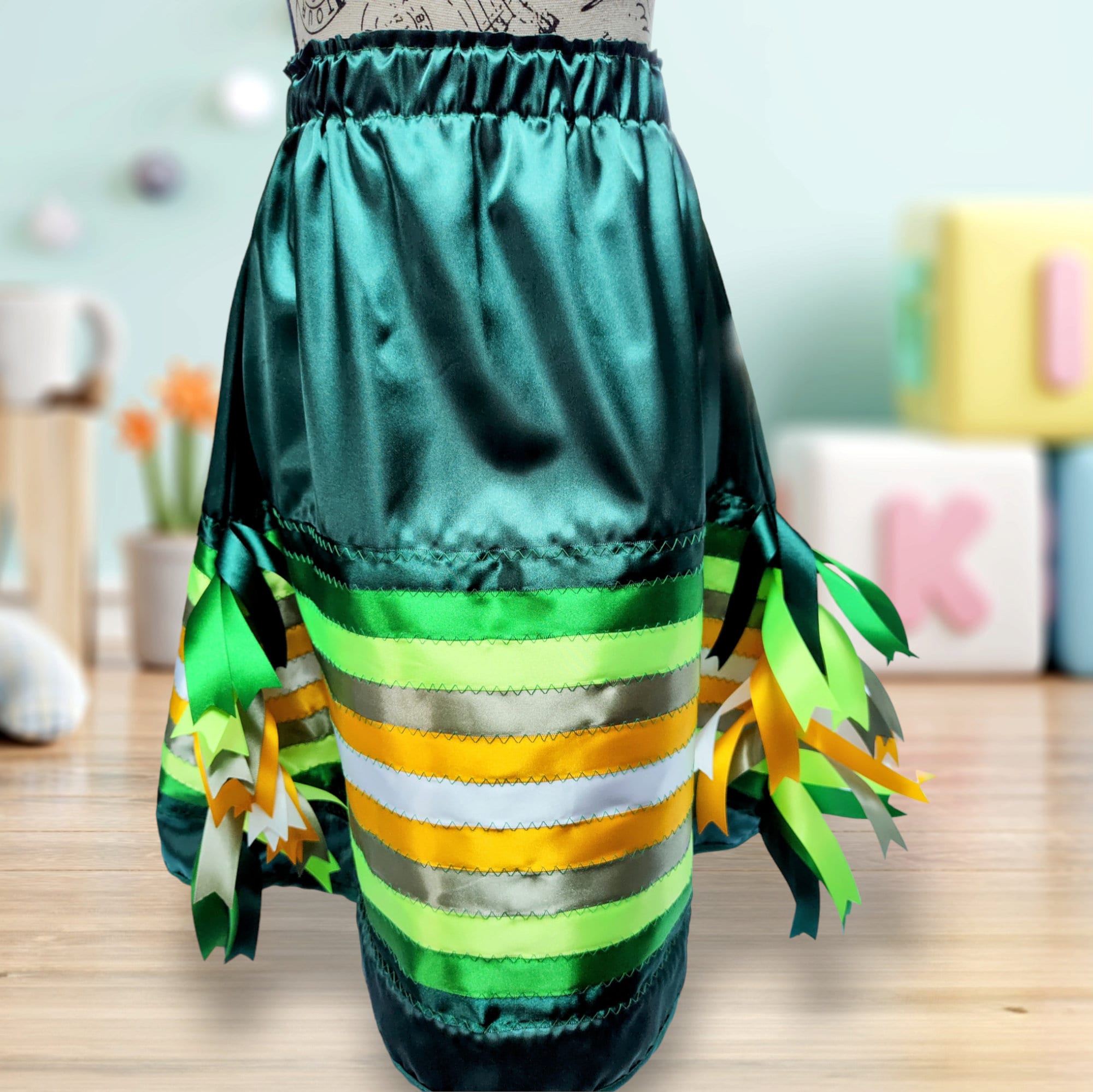 【新品未使用タグ付】andmary Avery ribbon skirt s Native American Sweet Sage Green Girls Ribbon Skirt Girls Green