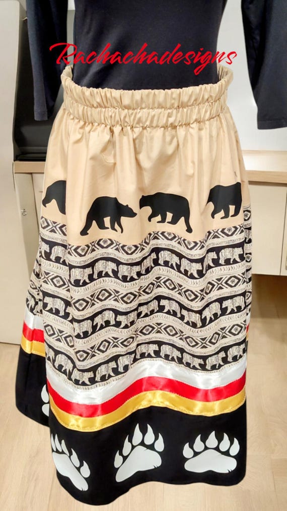 Ribbon Skirt Bear Clan Ribbon Skirt Bear Clan Skirt Indigenous