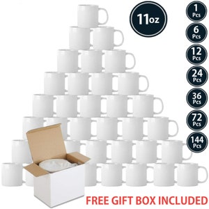 Sublimation Ceramic Coffee Mugs White 15 oz 24 Pack 15oz / 1 Box (24pcs)