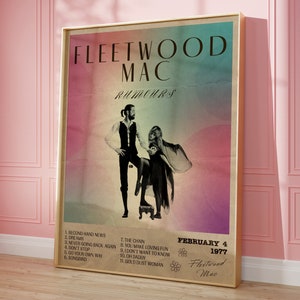 Fleetwood Mac Poster | Rumors | Printable Music Poster | Digital Print | Instant Download | Personalized Poster | Vintage | wall art