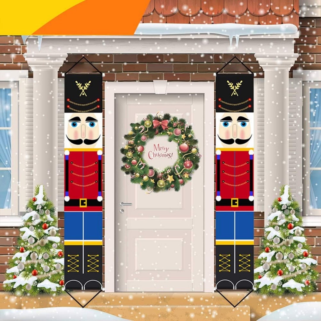 Christmas Nutcracker Banner Outdoor Nutcracker Christmas Decoration 6