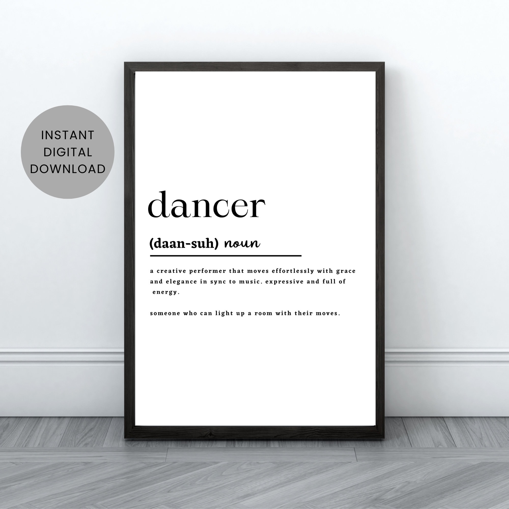 Dancer Definition Print Gift for Dancer Dance Teacher Gift Etsy