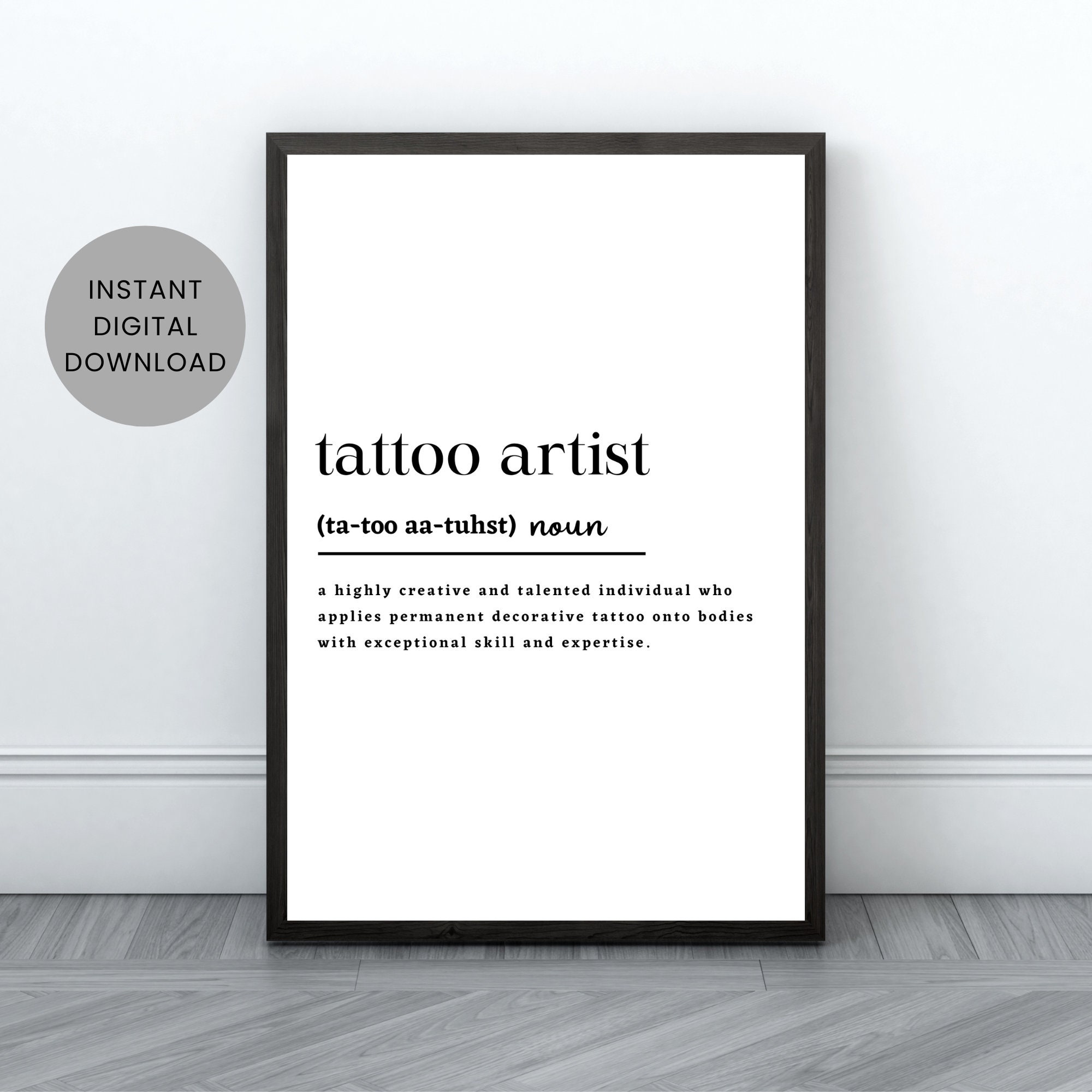 Tattoo Artist Definition Print Tattoo Artist Print Tattoo - Etsy New Zealand