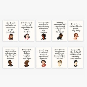influential inspiring authors book quote wall collage bundle set of 10; english literature classroom decor; diversity inclusion posters
