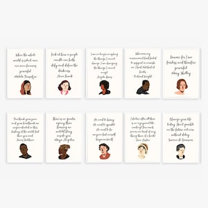 influential inspiring authors book quote wall collage bundle set of 10; english literature classroom decor; diversity inclusion posters