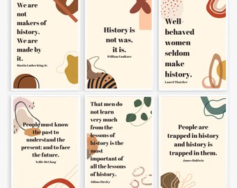 high school history classroom decor; middle school posters; why is history important prints; history teacher gifts; history wall art bundle