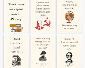funny history teacher posters; history classroom decor; social studies classroom prints; last minute Christmas gift; secret santa gift