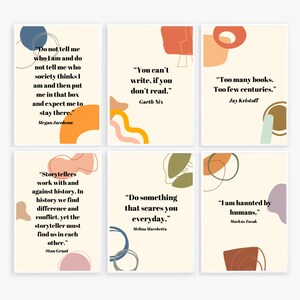 australian authors book quotes; high school middle school english classroom decor; english classroom posters; inspiring literary quotes