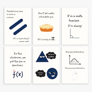 Maths classroom decor; Maths puns posters; funny maths teacher; mathematics humour; teacher gifts; homeschool classroom decor; high school