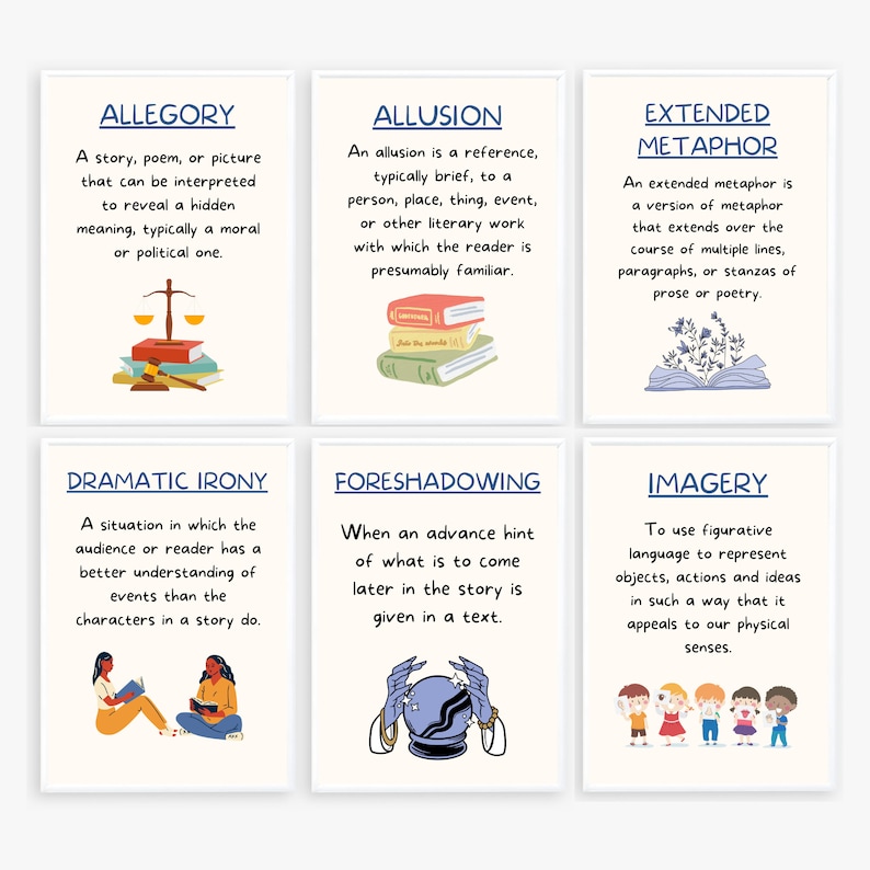literary-devices-techniques-posters-high-school-middle-school-english