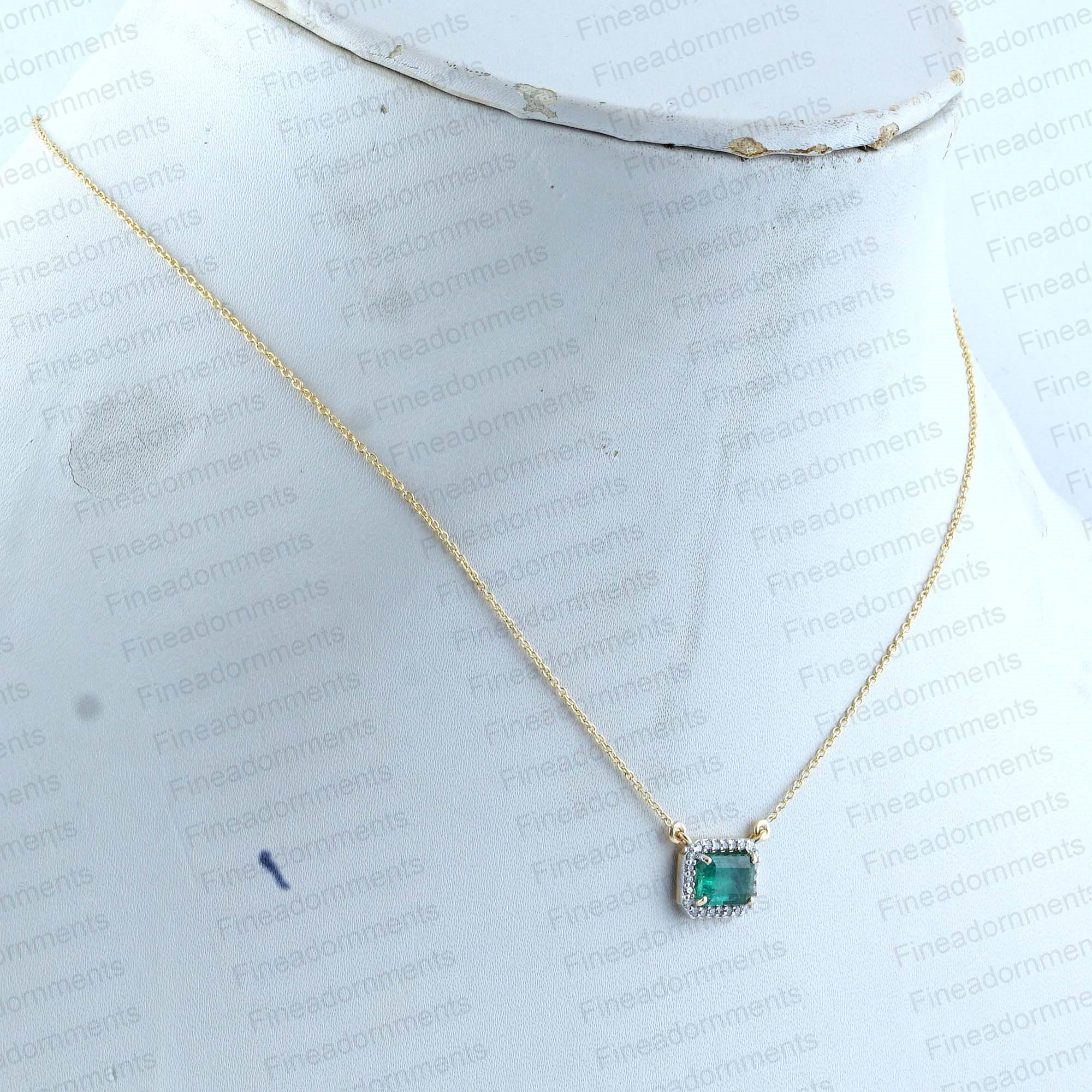 Custom Natural Gemstone Pendant Necklace – Choose Your Stone & 18K Gold Plated Chain - View #3