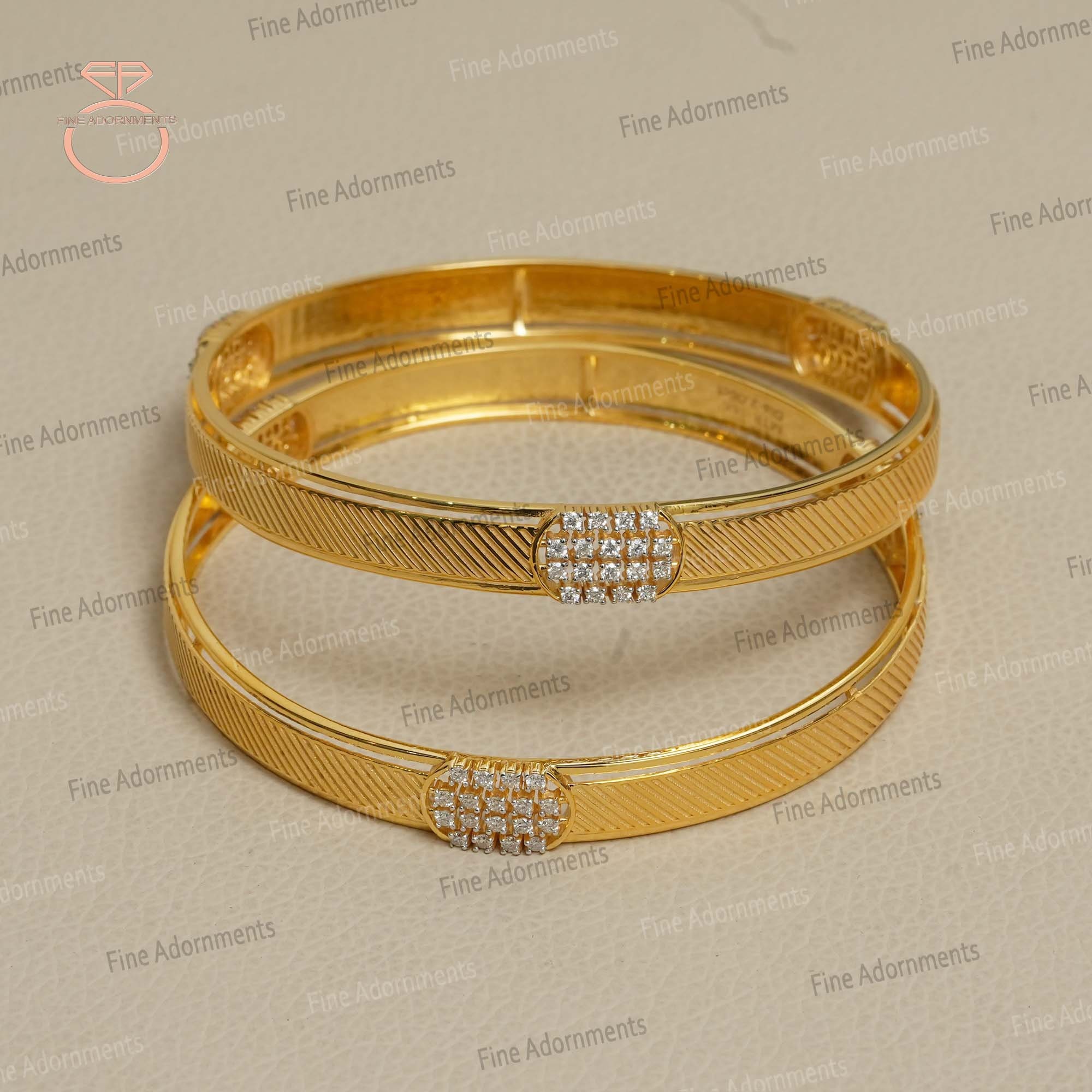【美品】human made bangle gold Beautiful Heirloom 22k Gold Circular Bangle Pair – Andaaz
