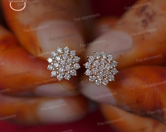 ピアス LESS IS MORE Single sale 14K gold one-touch pave earrings Curve Pave Bar Earrings, Sapphire Earrings, 14K Gold Stud