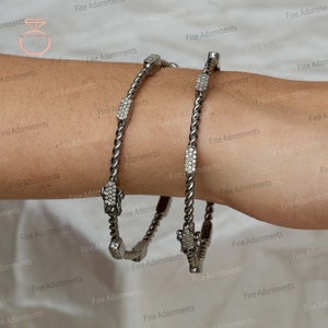 Massiv 925 Silber Pave Diamant Damen Armreif Handgemachte Silber Armreif oxidiert Schmuck Neues Design Geschenk Für Sie Anpassen Armreif 66X04 MM Neu