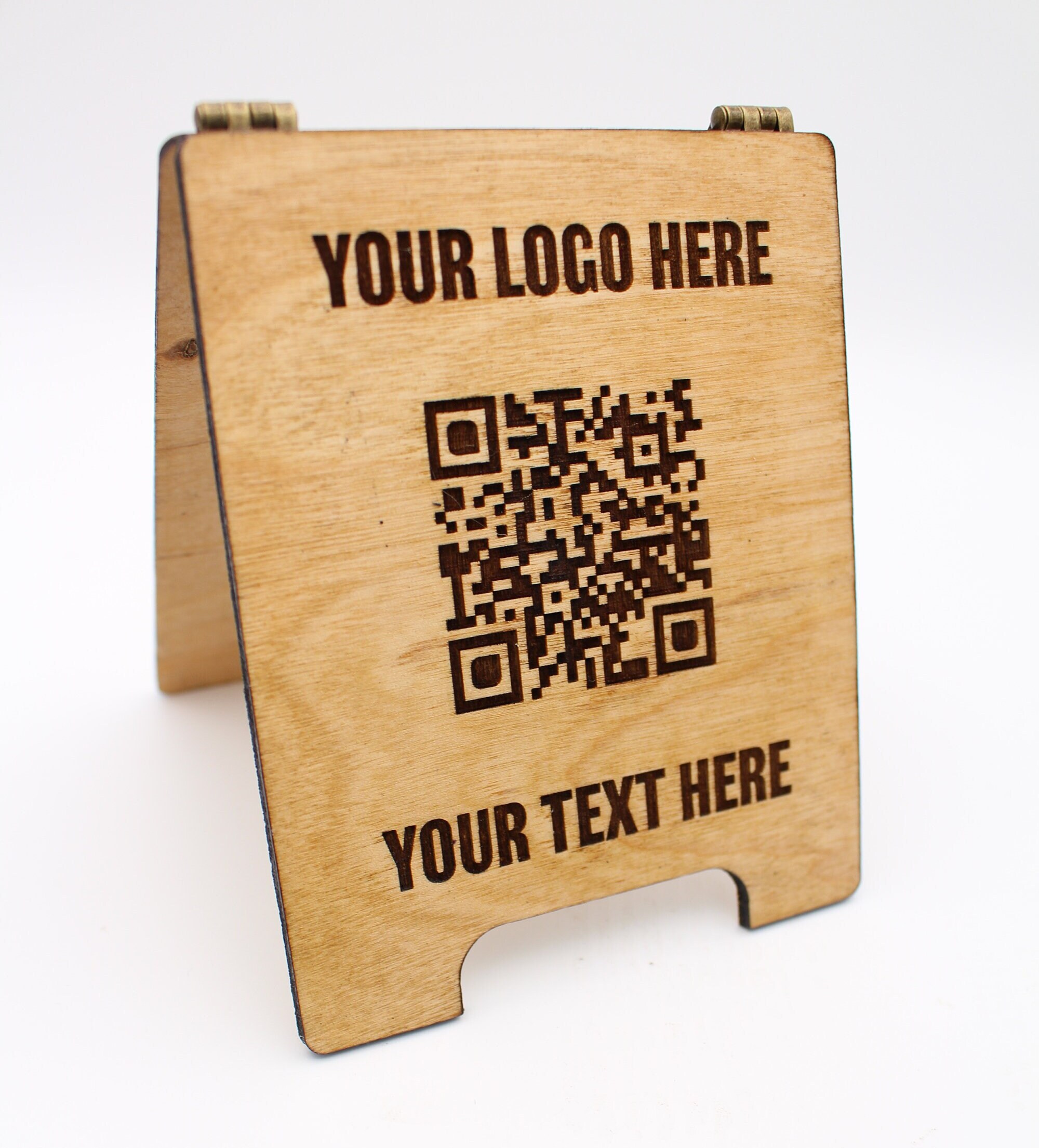 Custom Made QR Code Sign Scan for Menu, Scan to Pay Sign Custom Logo ...
