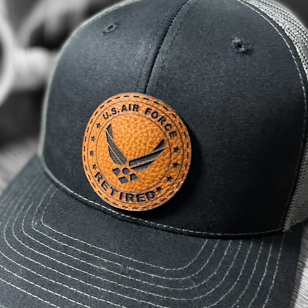 US Air Force Retired | Us Air Force Veteran Logo Hat, USAF Logo Trucker Hat, USA Trucker Hat, Military Trucker Hat