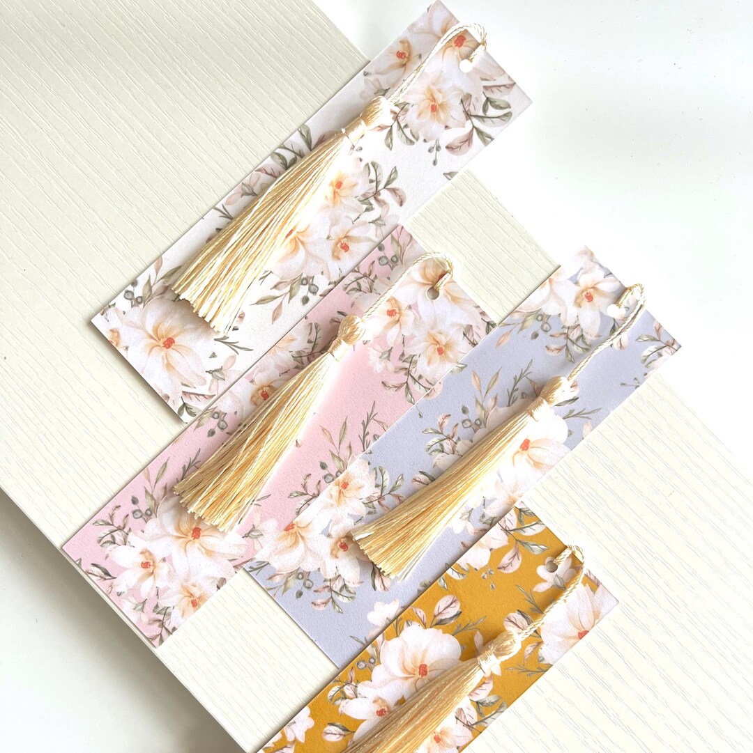 Set of 4watercolour Bookmarks With Tassels - Etsy