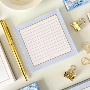 Pastel Blue Lined 10cm Square Memo Pad - 50 Sheets