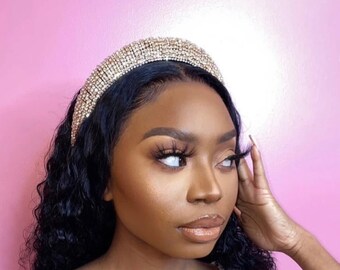 latest cute Shiny head band party rhinestone head piece hoop hair crystal sparkled Girls Women Lady Head Wear Fashionable Knot Hair Band