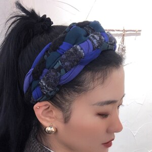 Diadema anudada trenzada de verano para mujer, banda para la cabeza con lazo para el pelo, accesorios para el cabello para niñas y adultos, diadema ancha con lazo, diadema con letras para niños