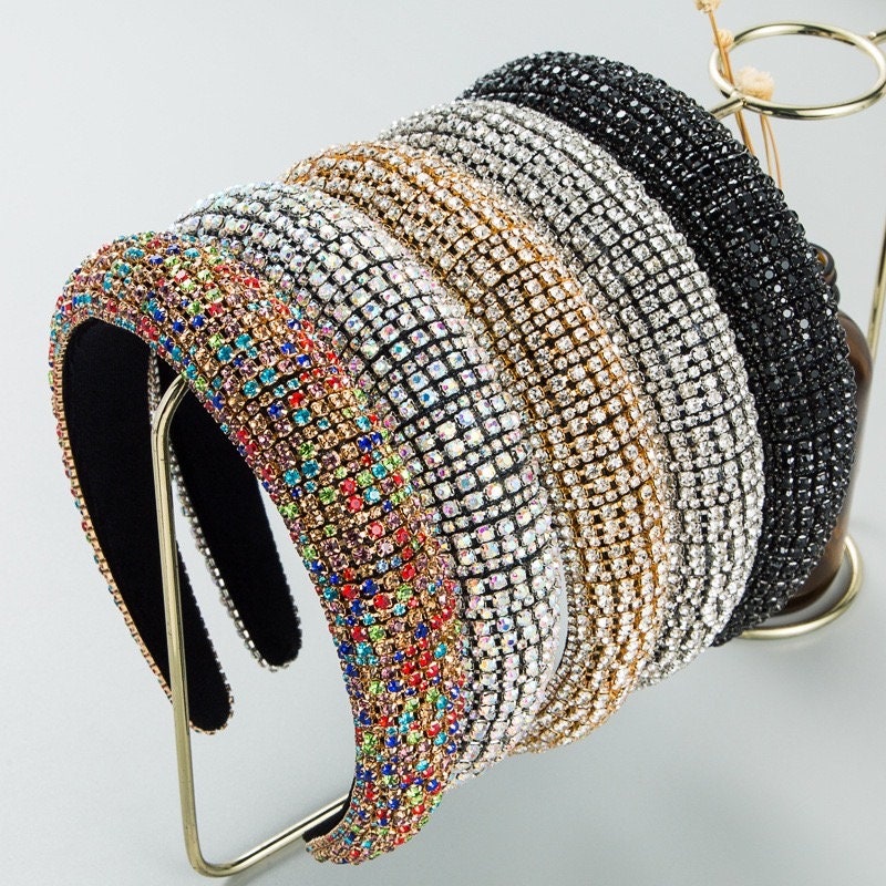 thumbnail image 2 of Bling Crystal Bead Party Headband – Shiny Imitation Crystal Hair Hoop For Women & Teens 2 of 5