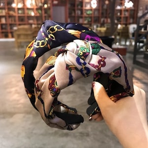 Bonito verão atado bandana para mulheres arco de cabelo cabeça banda adultos meninas acessórios para o cabelo largo bowknot hairband carta crianças roupa headwear