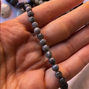 Bracelets 8 Types Gemstones Labradorite Sodalite Moss Agate Blue Vein Agate Sunstone Rose Quartz Natural Stones Crystals Crystal Therapy Labradorite 5mm