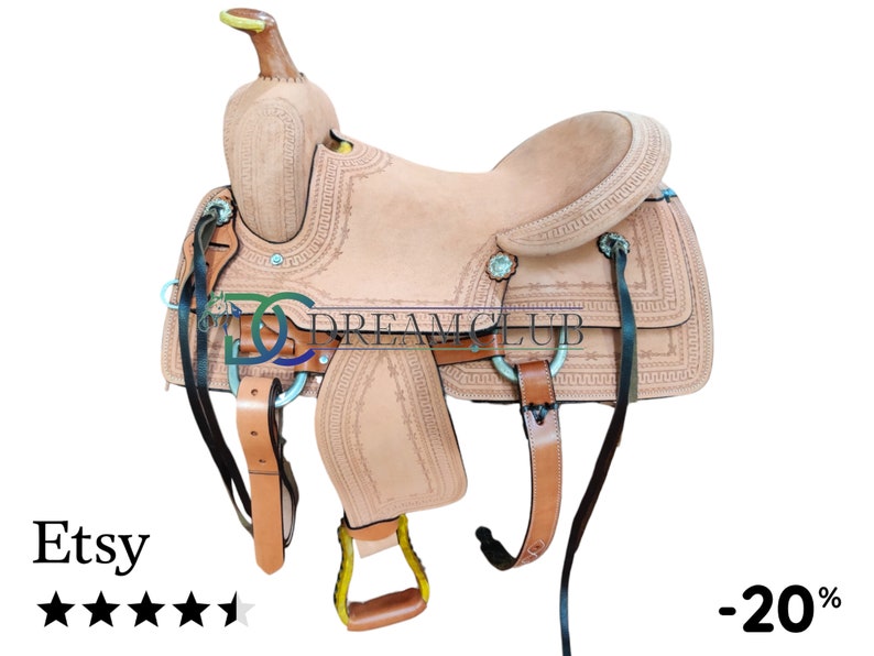 16 Inch Seat New Western Saddle Leather Horse Show Saddle Freeshipping