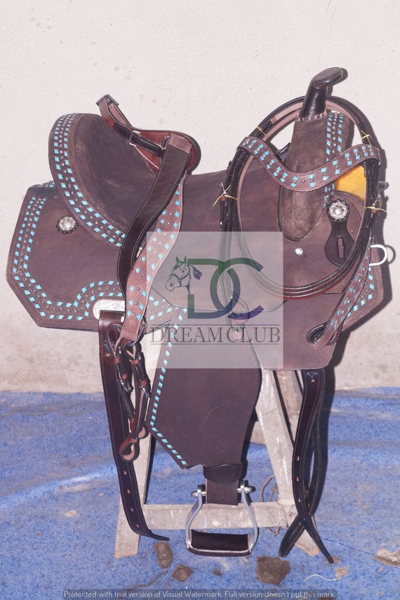 Buy Western Leather Saddle Barrel Racing Horse Tack Set Size 10 to