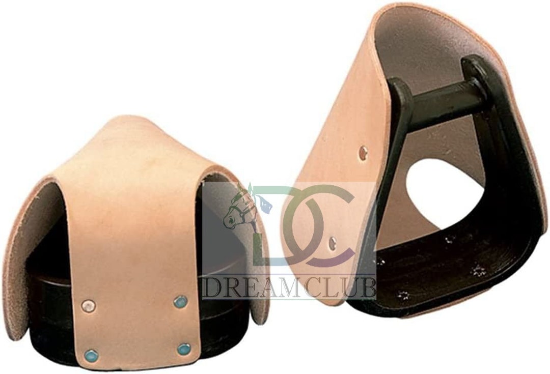 Handmade Western Tapadero Stirrups – Tooled Leather Carving – Pair For Western Saddles