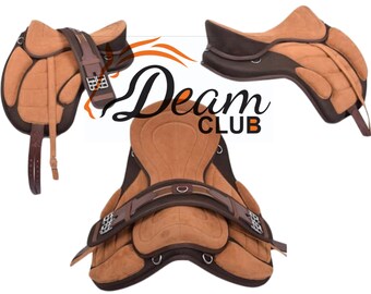 Treeless Freemax English Saddle 10'' to 19'' Inch Free Matching Girth