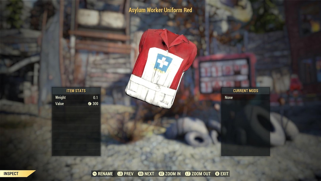XBOX Red Asylum Dress Outfit Rare Apparel FALLOUT 76 Etsy