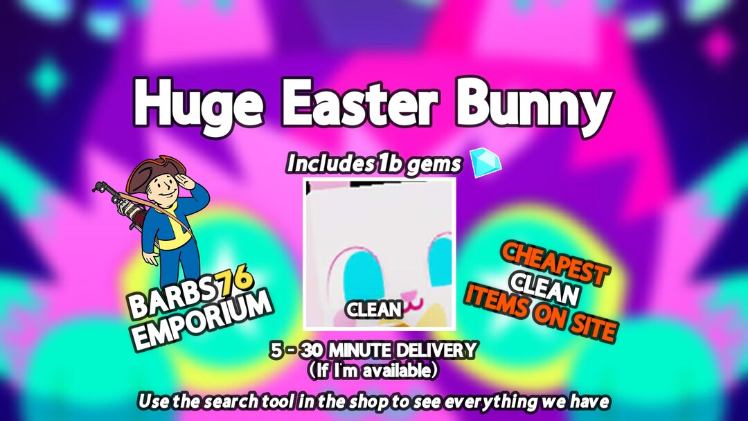 PSX Huge Easter Bunny EASTER EXCLUSIVE Pet Simulator X Etsy