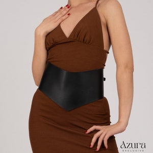 Women&#39;s Underbust Leather Corset Harness Belt - Plus Size Corset - Vintage Style - Handmade Accessory