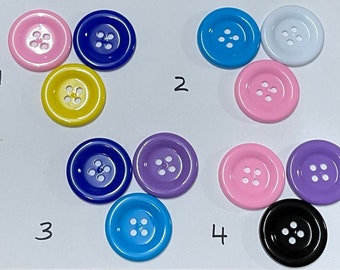 Lot of 3 GIANT BUTTONS - Huge Buttons - Round Buttons - Card Making, Junk Journalling Sewing Craft Supplies - Gorgeous Colours