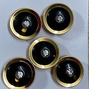 Stunning Button Lots - Smart Fashionable Versatile Buttons Gold Silber Black Diamanté Buttons - Fashion Design, Craft, Sewing