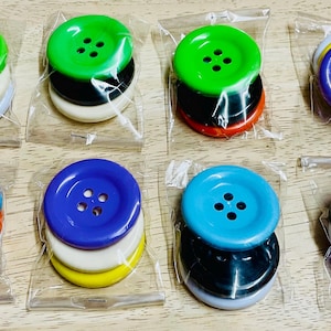 Lot of 3 GIANT BUTTONS - Huge Buttons - Round Buttons - Card Making, Junk Journalling Sewing Craft Supplies - Gorgeous Colours