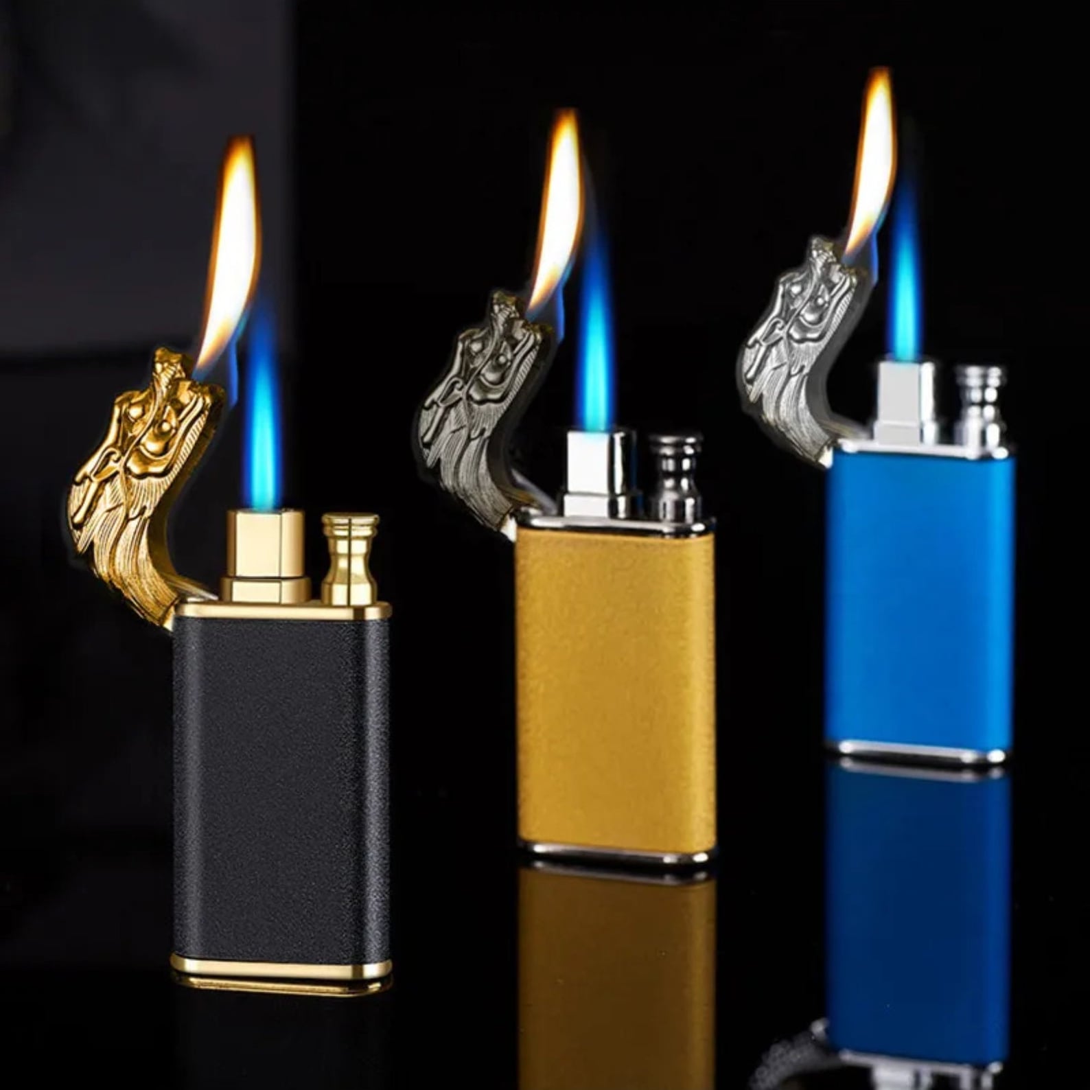 Dragon Double Fire Torch Lighter 2 Flame Dragon Lighter Etsy UK