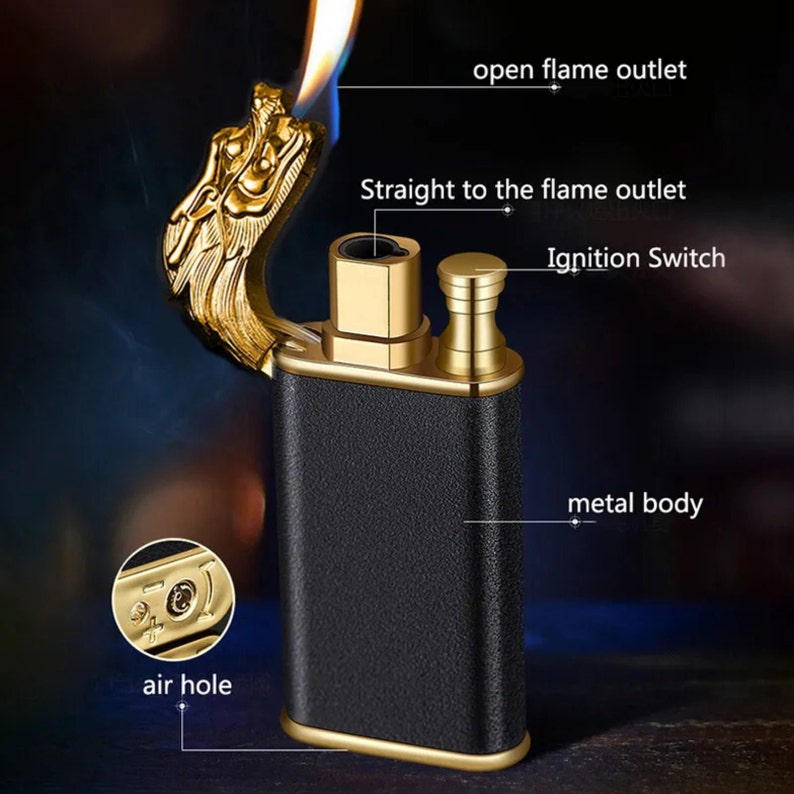 Dragon Lighter With Duel Flame Dragon Double Fire Torch Etsy UK