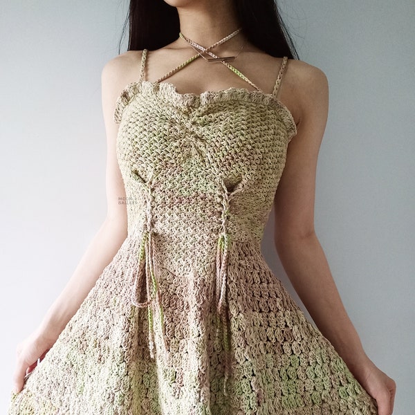 Anna 3-in-1 (Top / Dress / Bralette) | In-Depth PDF Crochet Pattern With Pictures | Advanced Beginner | Made-to-Measure | Cottagecore