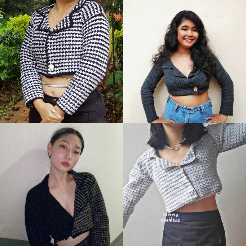 Noelle Blazer Indepth PDF Crochet Pattern With Pictures Etsy