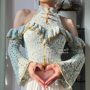 Huā Cheongsam Top Crochet Pattern | In-Depth PDF Crochet Pattern With Pictures | Intermediate | Made-to-Measure | Qipao for Adult Kids Pets