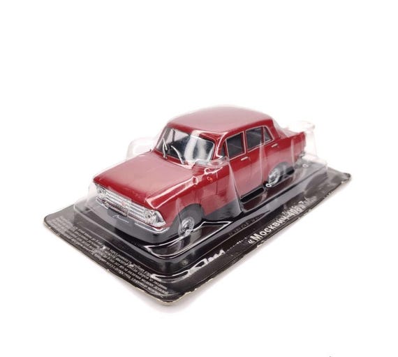 Diecast Soviet Car Moskvich 408 Moskvich 408 Deagostini 1/43 Scale