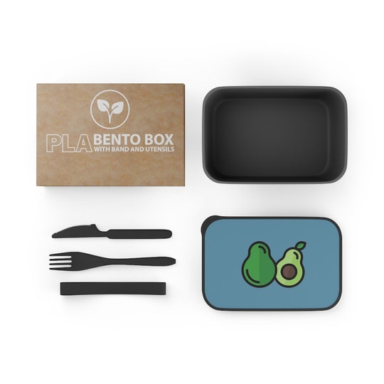 PLA Bento Box with Band and Utensils