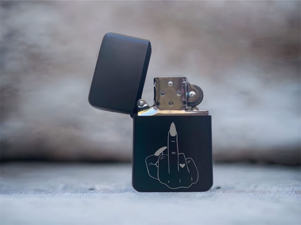 Personalised Middle Finger Engraved Design on Lighters/custom Etsy